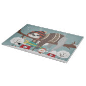 Christmas Sloth Schneidebrett (Ecke)
