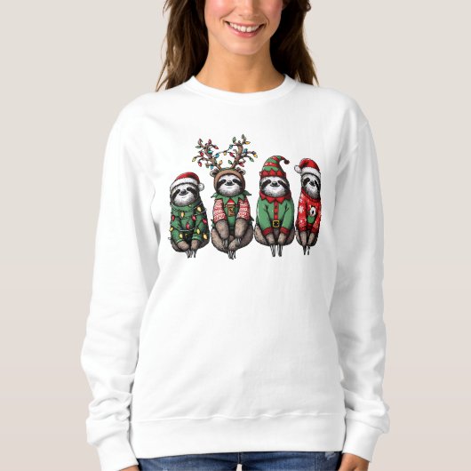 Christmas Sloth Sweatshirt (Vorderseite)