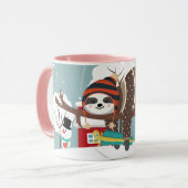 Christmas Sloth Tasse (Vorderseite Links)
