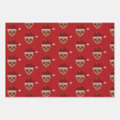 Christmas Sloth Trio Merry Slothmas Niedlicher Url Geschenkpapier Set (Vorderseite)