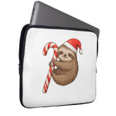 Christmas Sloth umarmt Candy Cane Classic T - Shir Laptopschutzhülle (Vorne Rechts)