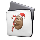 Christmas Sloth umarmt Candy Cane Classic T - Shir Laptopschutzhülle (Vorderseite Links)