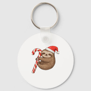 Christmas Sloth umarmt Candy Cane Classic T - Shir Schlüsselanhänger