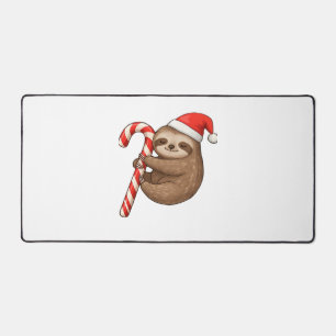 Christmas Sloth umarmt Candy Cane Classic T - Shir Schreibtischunterlage