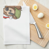Christmas Sloth Wake Me Up Holiday Nap Geschirrtuch (Viertel Falte)
