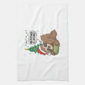 Christmas Sloth Wake Me Up Holiday Nap Geschirrtuch (Vertikal)