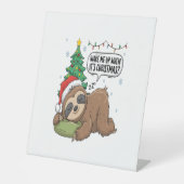 Christmas Sloth Wake Me Up Holiday Nap Sockelschild (Vorderseite)