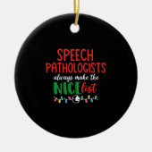 Christmas SLP speech pathologist Keramik Ornament (Vorne)