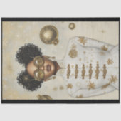 Christmas Smart Steampunk Weibliche Gold Q6 Dekoup Seidenpapier (Vorderseite)