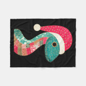 Christmas Snake Santa Hat Holiday Fun Premium Tri- Fleecedecke (Vorderseite (Horizontal))