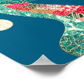 Christmas Snake Santa Hat Holiday Fun Premium Tri- Poster (Ecke)