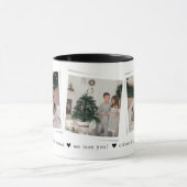 Christmas Snapshots 3 Photo Personalized Gift Tasse (Zentrum)