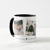 Christmas Snapshots 3 Photo Personalized Gift Tasse (Vorderseite Links)