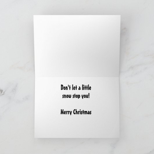 Christmas snow bowling feiertagskarte (Innenseite)