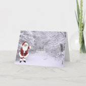 Christmas snow bowling feiertagskarte (Vorderseite)