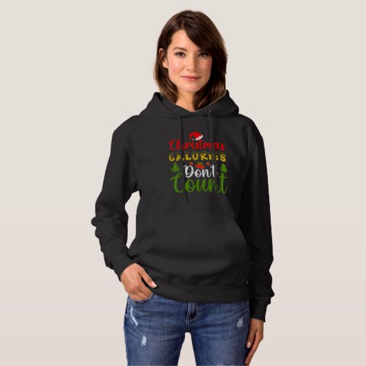 Christmas Snow Cookies Mistletoe Snowman Present Hoodie (Vorne ganz)