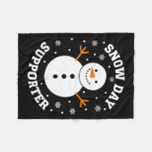 Christmas Snow Day Suprter Snowflake Snowman Funny Fleecedecke (Vorderseite (Horizontal))
