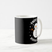 Christmas Snow Day Suprter Snowflake Snowman Funny Kaffeetasse (VorderseiteRechts)