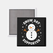 Christmas Snow Day Suprter Snowflake Snowman Funny Magnet (Vorderseite/Rückseite)