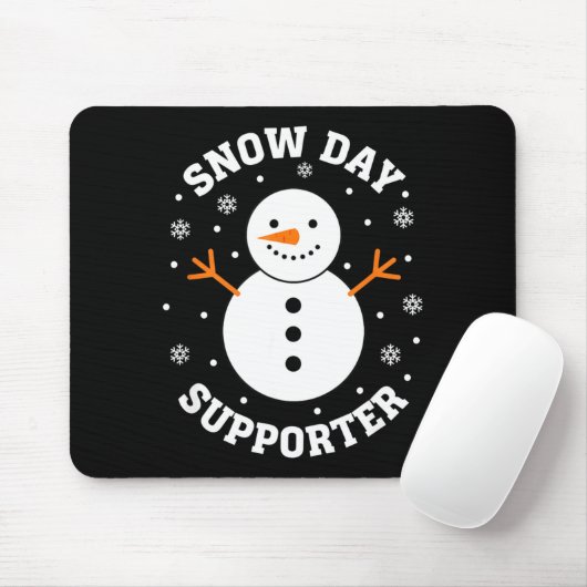Christmas Snow Day Suprter Snowflake Snowman Funny Mousepad (Mit Mouse)