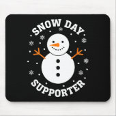 Christmas Snow Day Suprter Snowflake Snowman Funny Mousepad (Vorne)