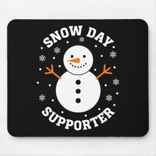 Christmas Snow Day Suprter Snowflake Snowman Funny Mousepad (Vorne)