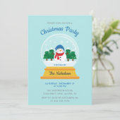 CHRISTMAS SNOW GLOBE EINLADUNG (Stehend Vorderseite)