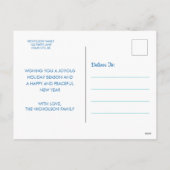 CHRISTMAS SNOW GLOBE FEIERTAGSPOSTKARTE (Rückseite)