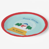 CHRISTMAS SNOW GLOBE PAPPTELLER (Schrägansicht)