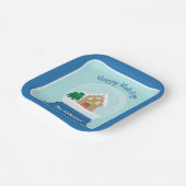 CHRISTMAS SNOW GLOBE PAPPTELLER (Gewinkelt)