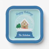 CHRISTMAS SNOW GLOBE PAPPTELLER (Vorderseite)