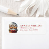 Christmas Snow Globe Return Address Labels (Insitu)