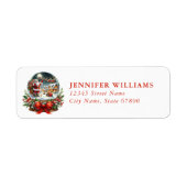Christmas Snow Globe Return Address Labels (Vorne)