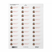 Christmas Snow Globe Return Address Labels (Vorne)
