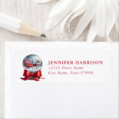 Christmas Snow Globe Return Address Labels (Insitu)