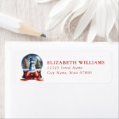 Christmas Snow Globe Return Address Labels (Insitu)