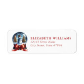 Christmas Snow Globe Return Address Labels (Vorne)