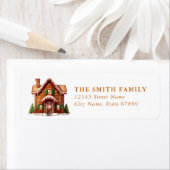 Christmas Snow Globe Return Address Labels (Insitu)