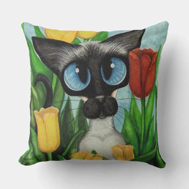 Christmas Snow Siamese Cat American MoJo Pillows Kissen (Vorderseite)