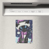 Christmas Snow Siamese Cat American MoJo Pillows Magnet (In Situ (Geschirrspüler))