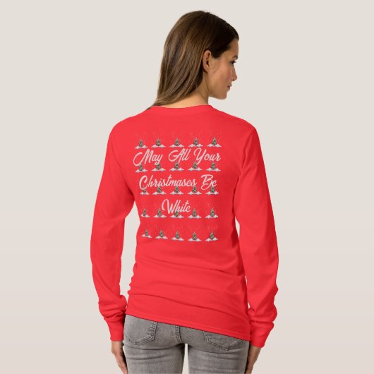 Christmas Snow Sweater With White Text T-Shirt (Schwarz voll)