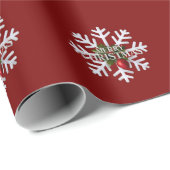 Christmas Snowflake And Shy Red Berry Geschenkpapier (Rolleneckpunkt)