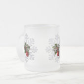 Christmas Snowflake And Shy Red Berry Mattglastasse (Vorderseite Links)