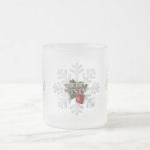 Christmas Snowflake And Shy Red Berry Mattglastasse (Mittel)