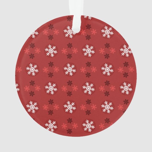Christmas Snowflake Art Pattern Ornament (Rückseite)