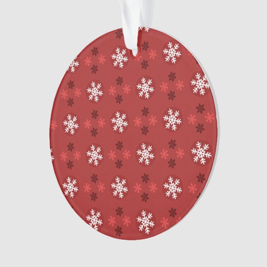 Christmas Snowflake Art Pattern Ornament (Vorderseite)