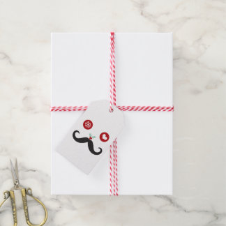 Christmas Snowflake Funny Mustache Face Holiday Geschenkanhänger