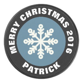 Christmas Snowflake Hockey Puck