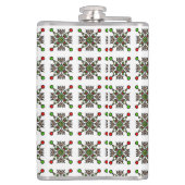 Christmas Snowflake Mandala Flachmann (Rückseite)