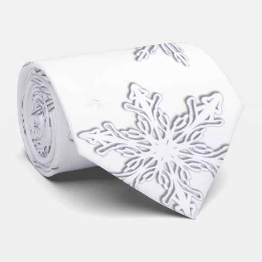 Christmas Snowflake Necktie Krawatte (Gerollt)